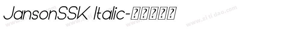JansonSSK Italic字体转换